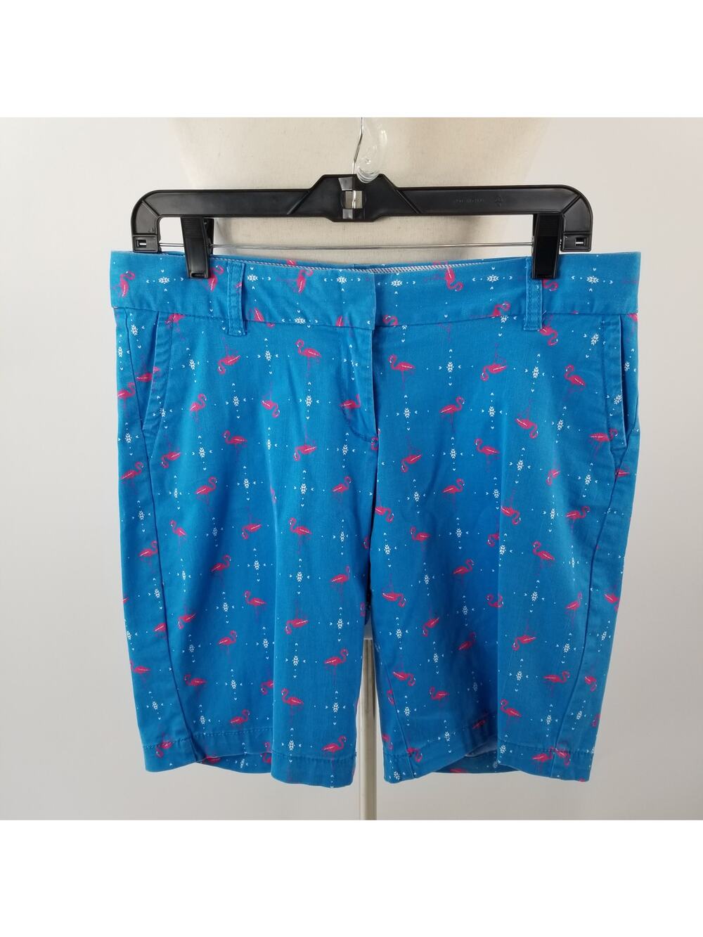 Crown & Ivy Blue Pink White Flamingo Shorts Nice Size 6 P